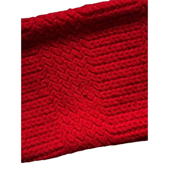 Vintage Joan Marie Sweater Womens Red Turtleneck Orlon Knit Textured 60s Casual - Picture 8 of 9
